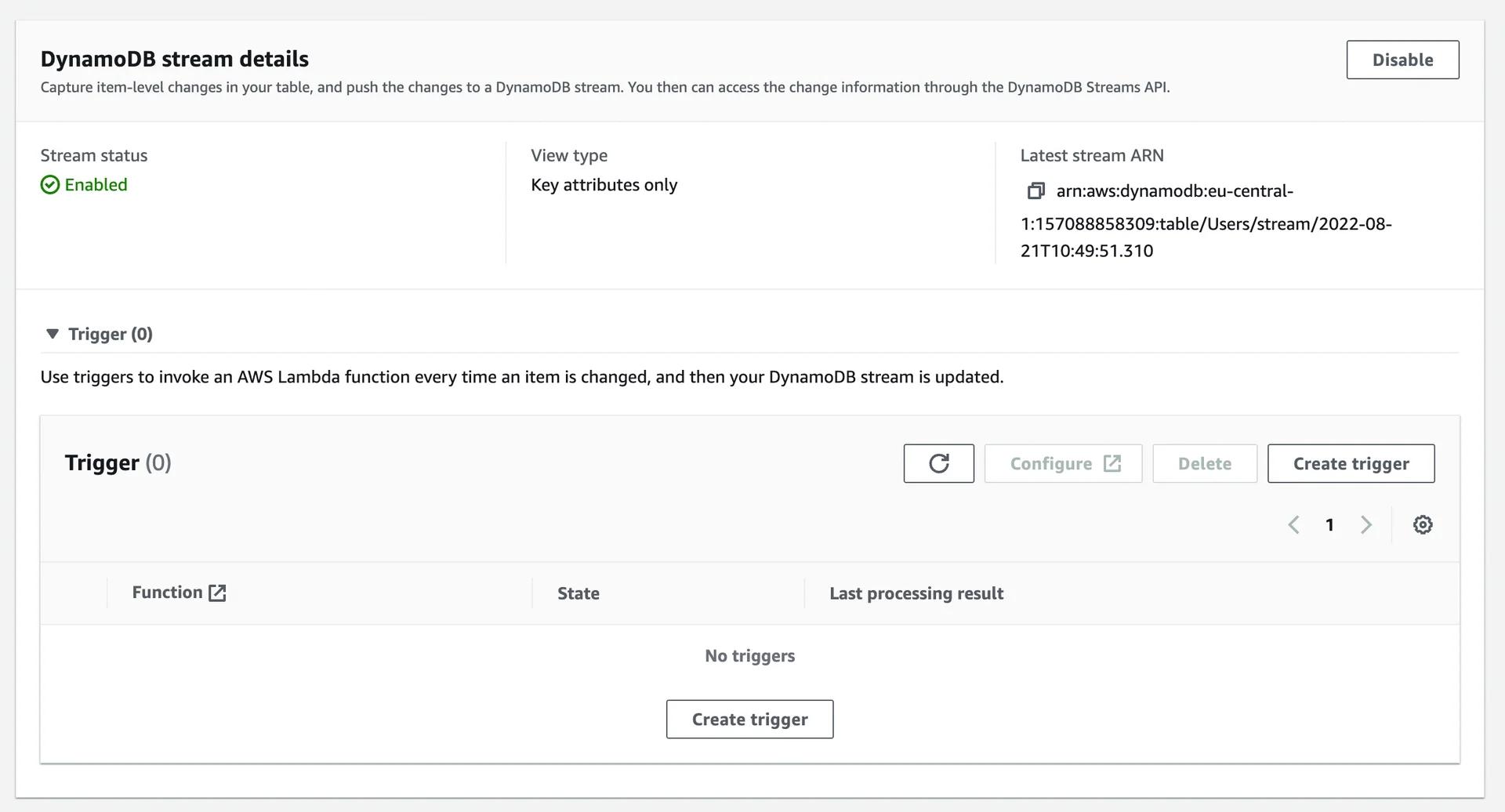 DynamoDB Streams Triggers