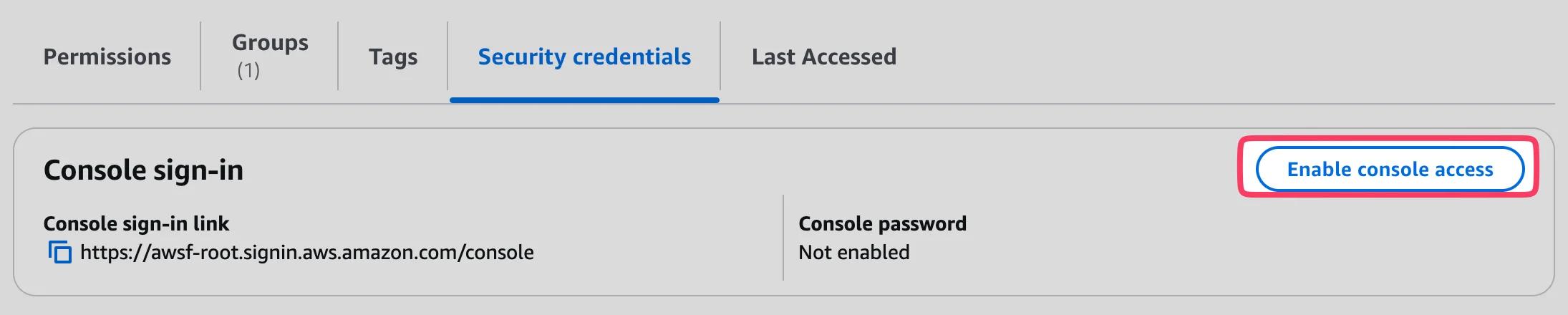 Enable Console Access