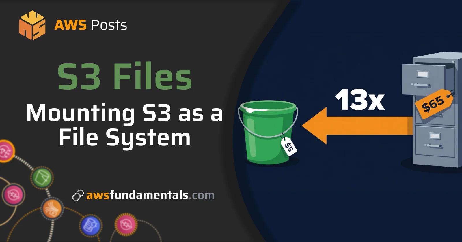 AWS S3 Files — 13x Cheaper Than EFS (But Read This First)