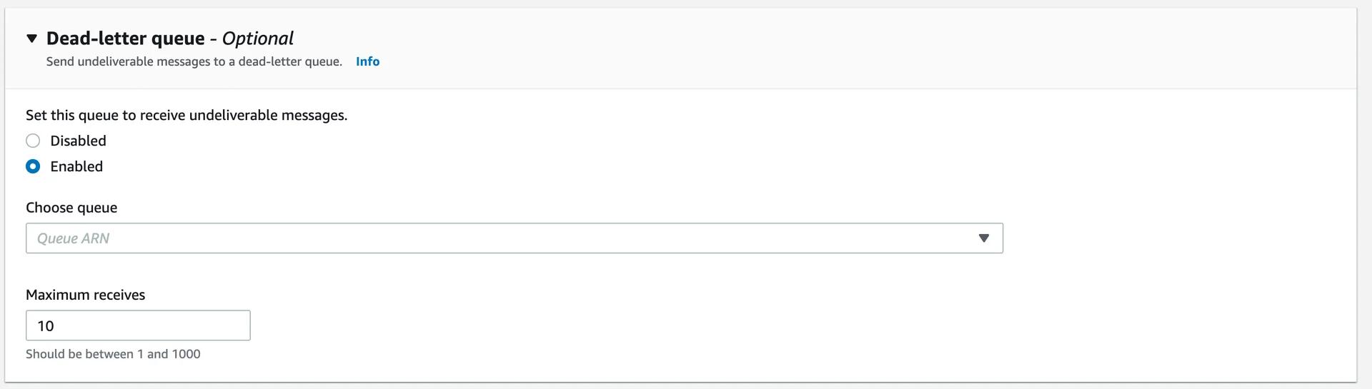 Dead Letter Queue Configuration