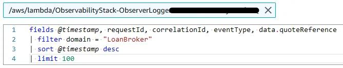 A basic Logs Insights query