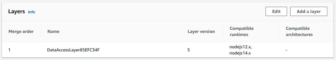 Lambda function referencing layer in console Lambda function referencing layer in console