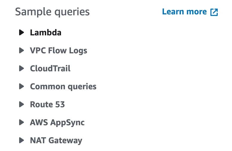 Sample queries in CloudWatch Insights Sample queries in CloudWatch Insights