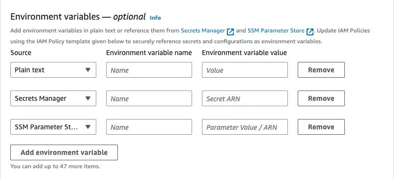 App Runner AWS SSM Parameter Store integration App Runner AWS SSM Parameter Store integration
